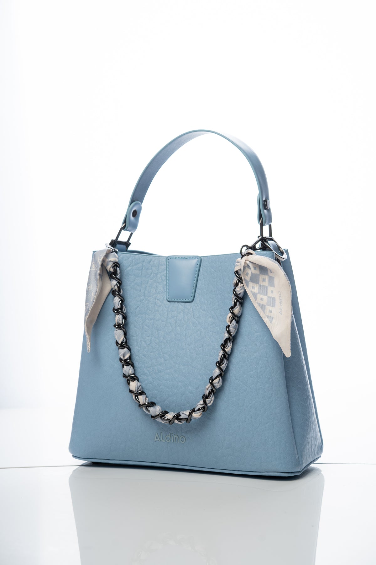 Braided Chain-Detail Tote Bag