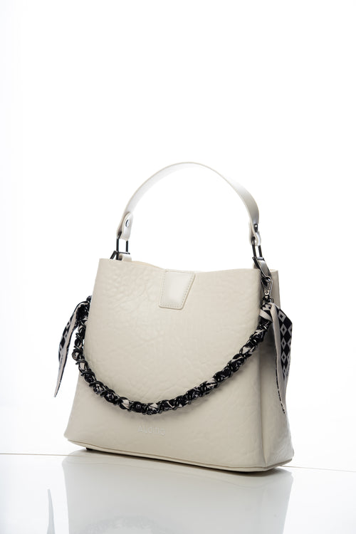 Braided Chain-Detail Tote Bag