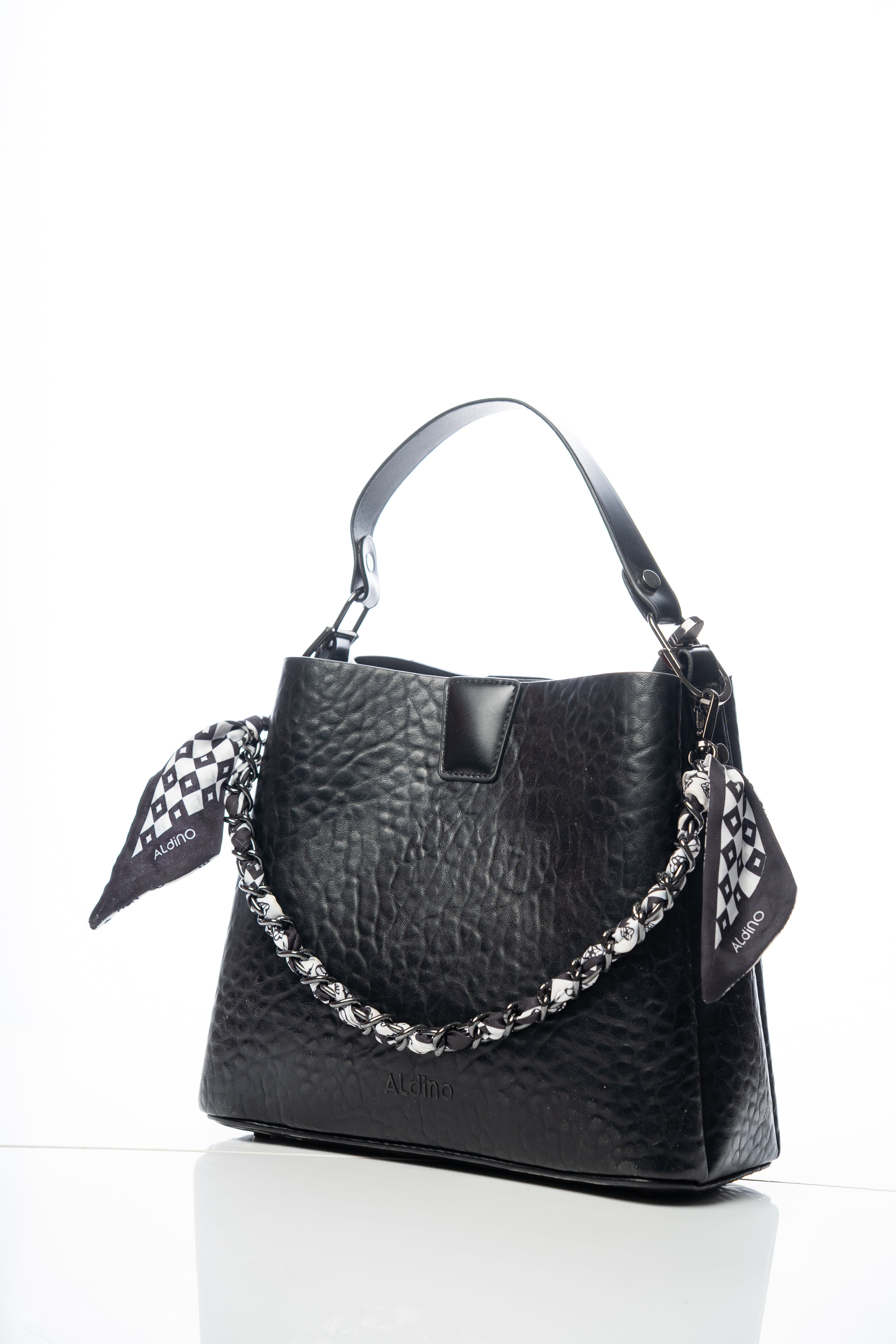 Braided Chain-Detail Tote Bag