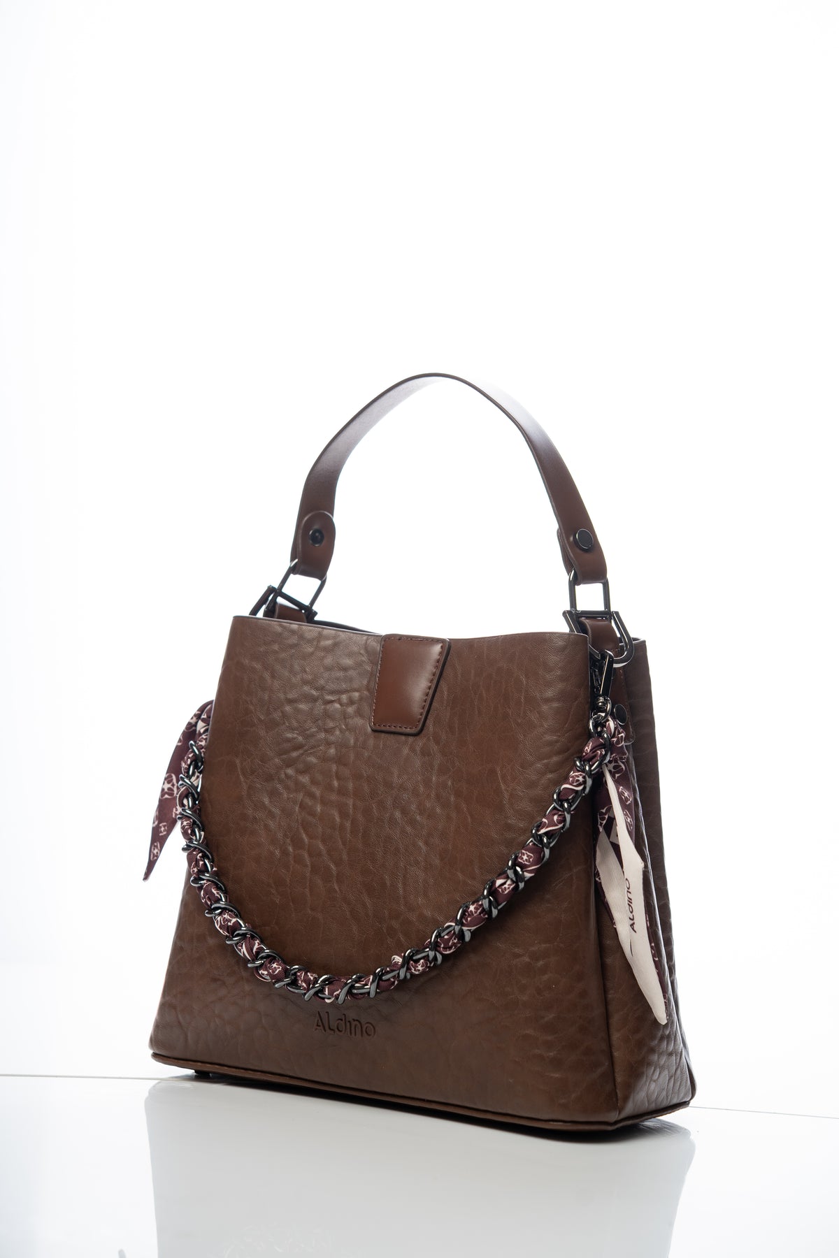 Braided Chain-Detail Tote Bag