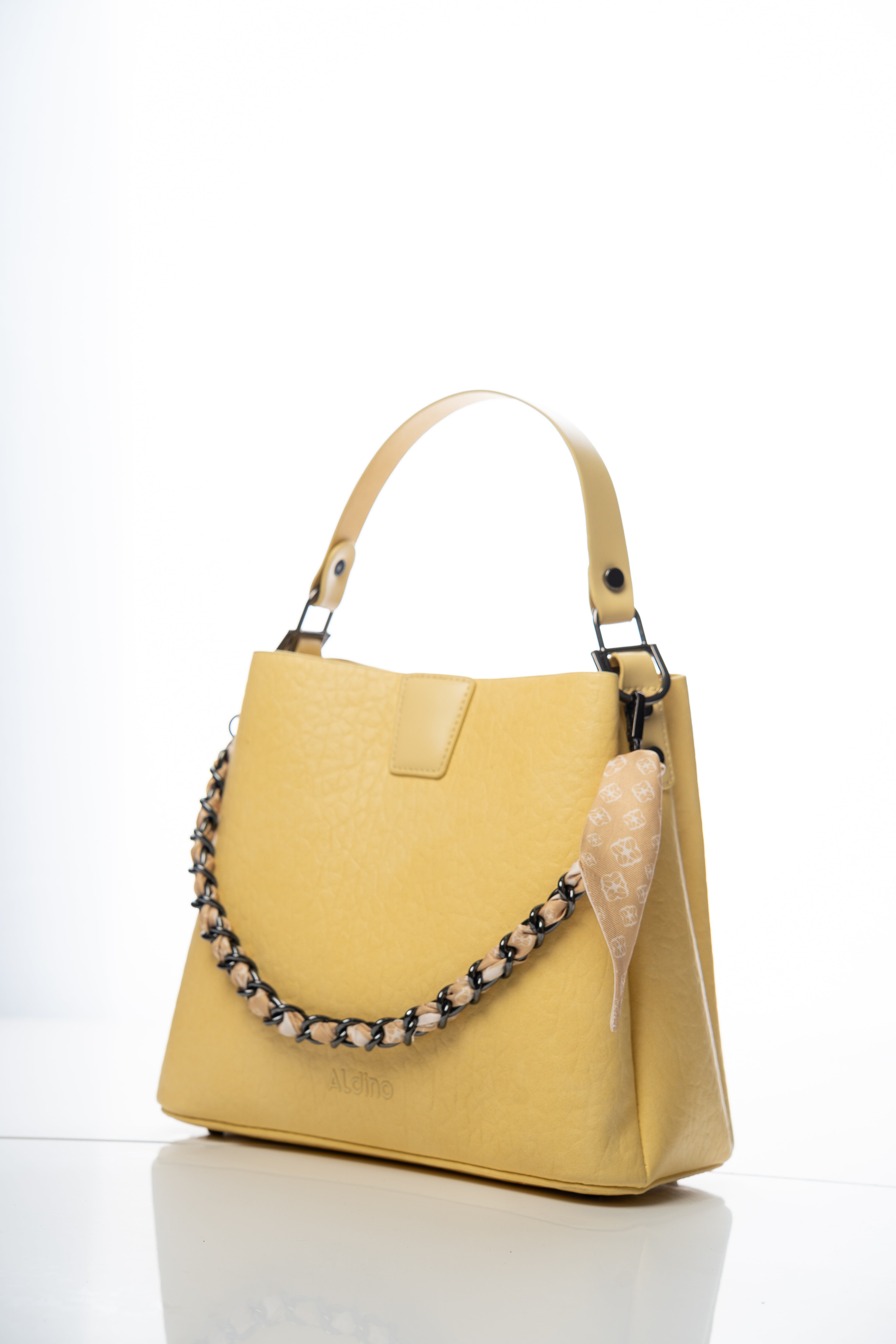 Braided Chain-Detail Tote Bag