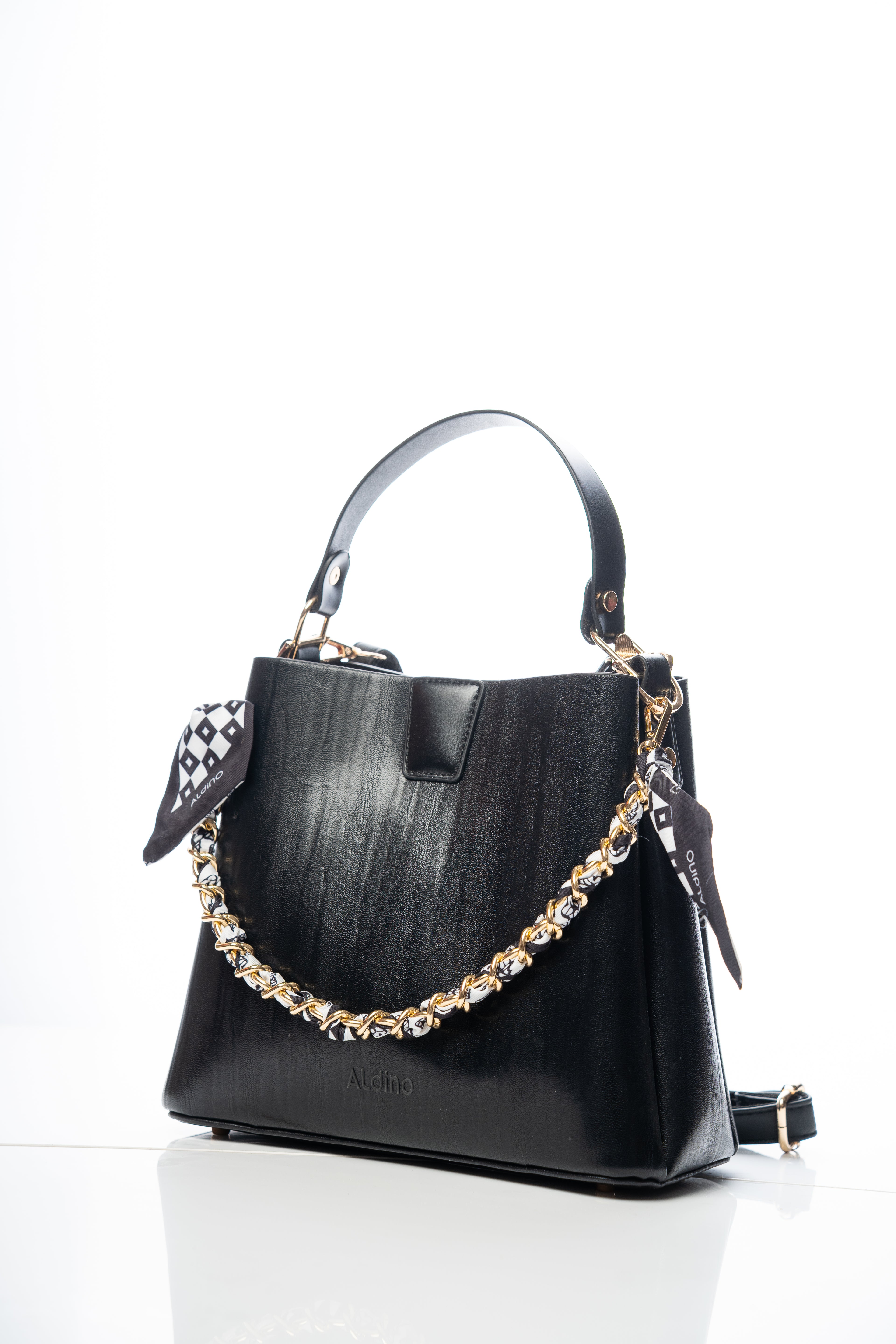 Braided Chain-Detail Tote Bag