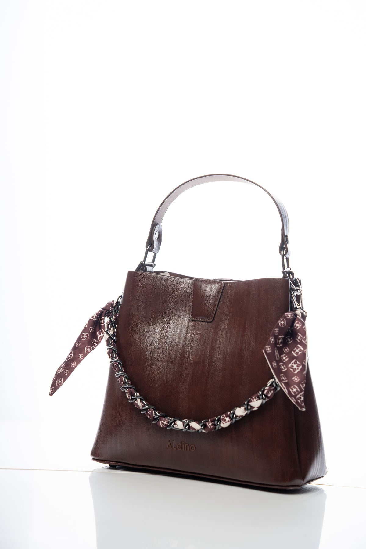 Braided Chain-Detail Tote Bag