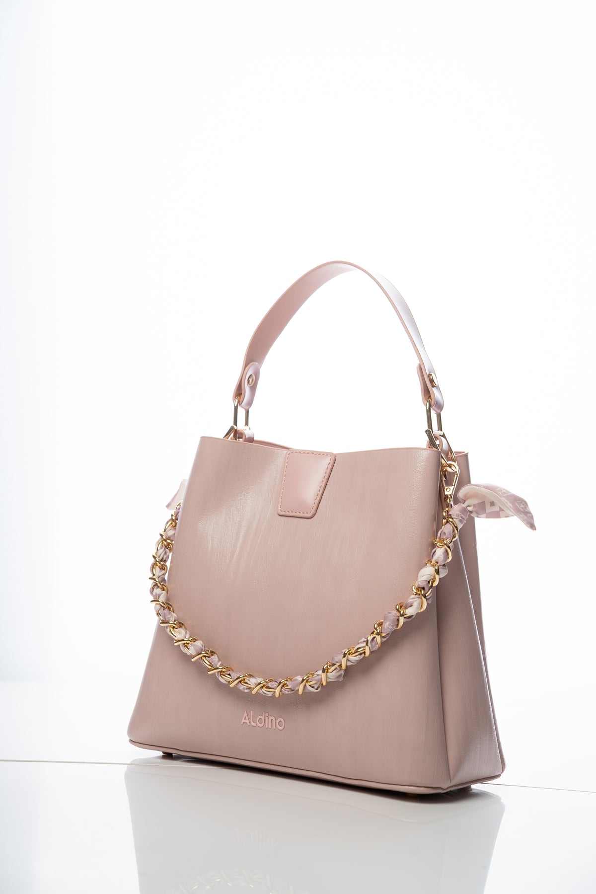Braided Chain-Detail Tote Bag