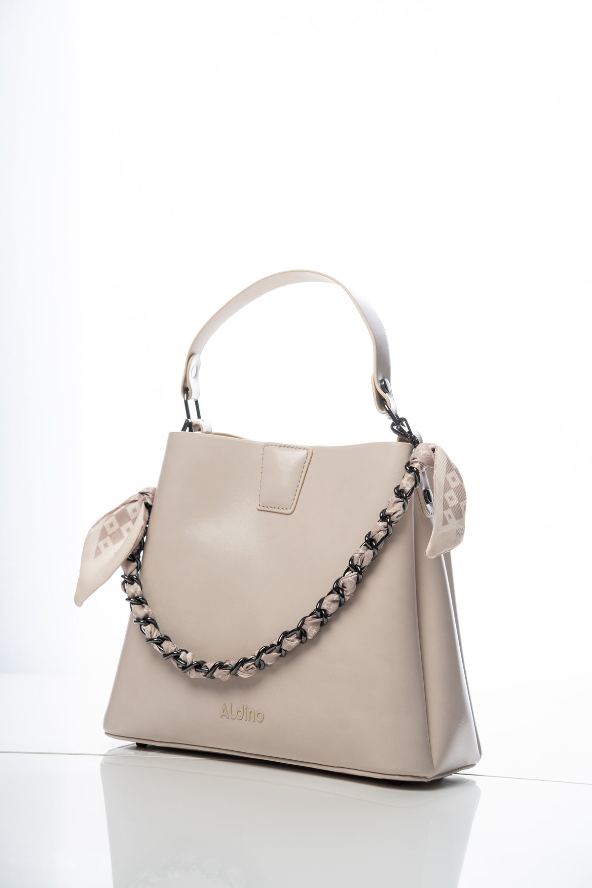 Braided Chain-Detail Tote Bag