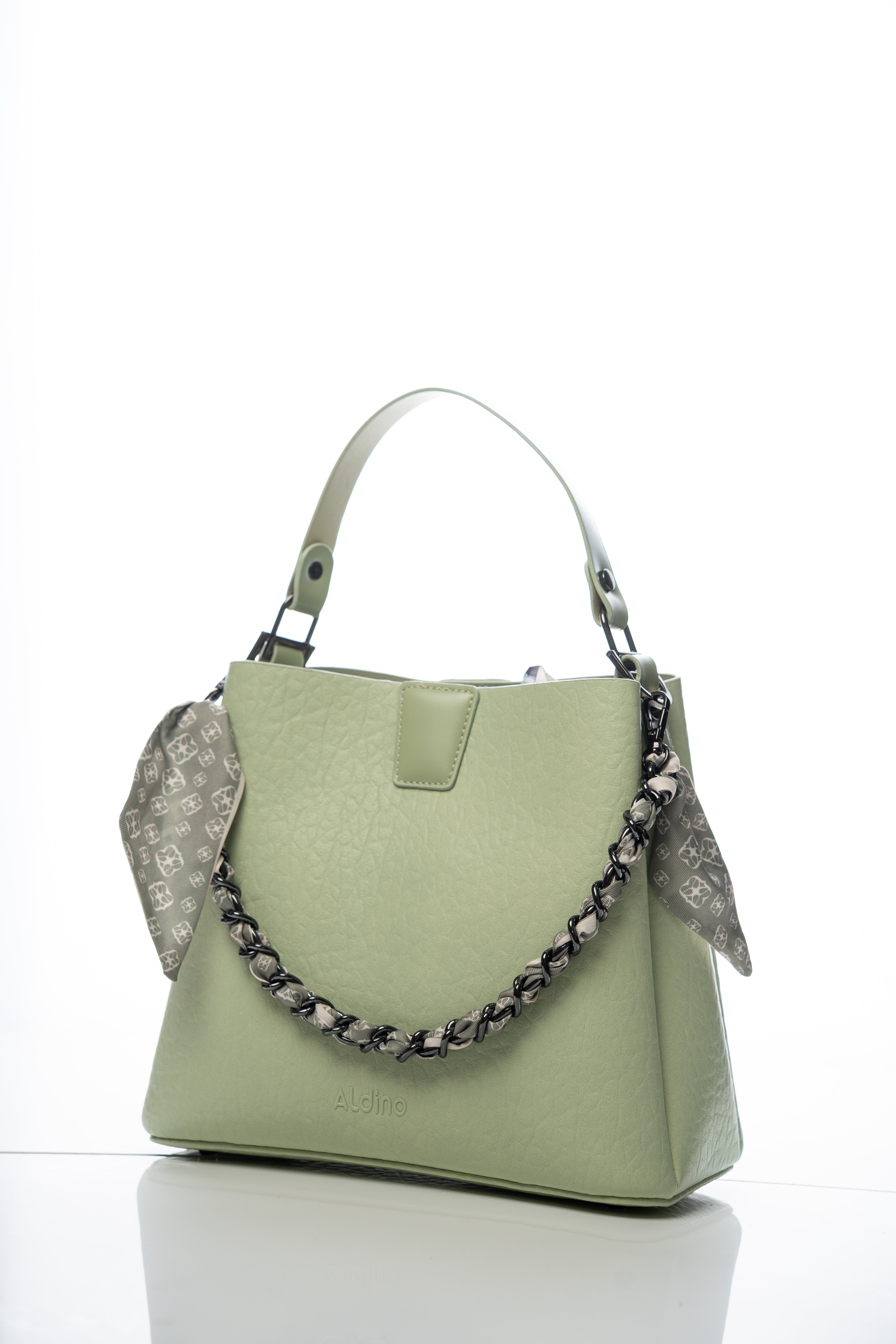 Braided Chain-Detail Tote Bag