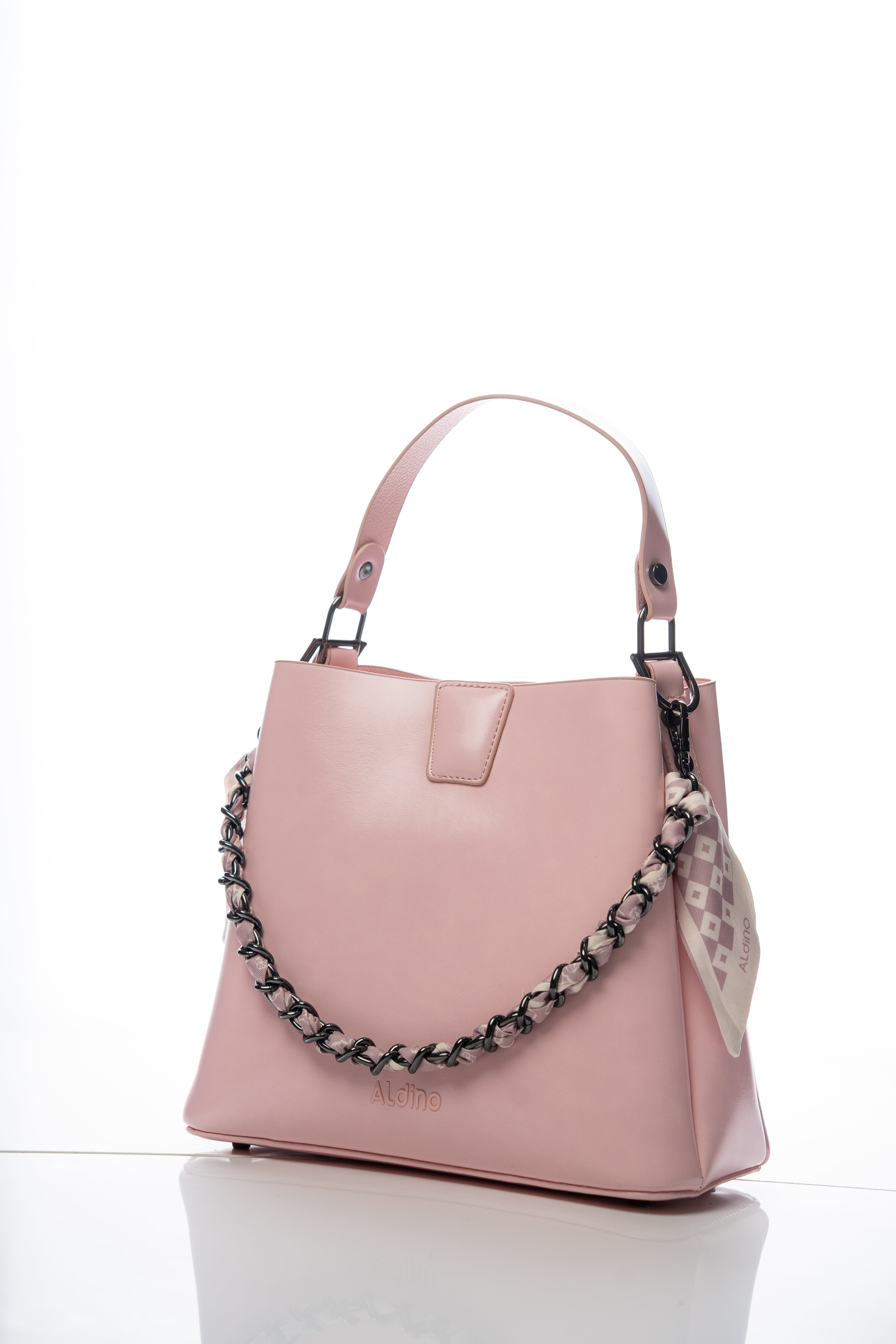Braided Chain-Detail Tote Bag